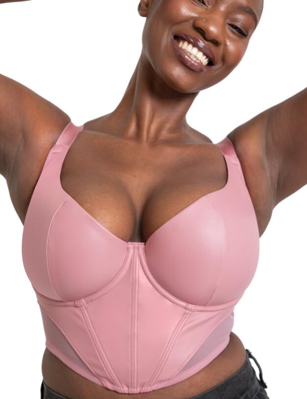 Curvy Kate Storm Scooped Balcony Longline Bra Dusky Rose 