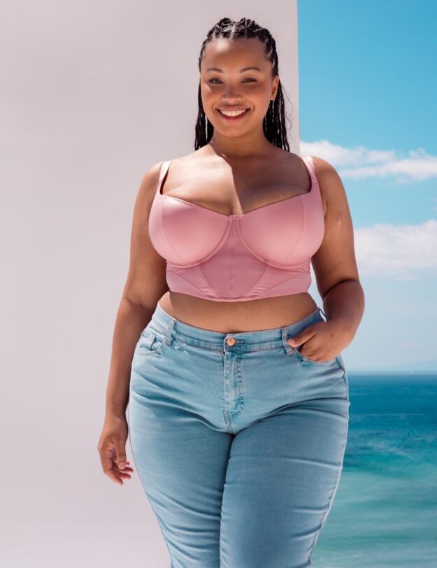 Curvy Kate Storm Scooped Balcony Longline Bra Dusky Rose 