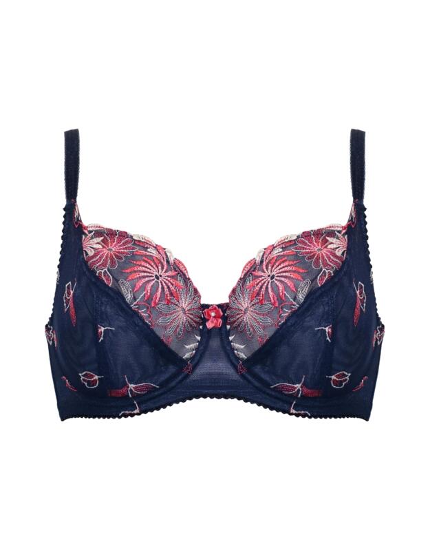 Pour Moi St Tropez Full Cup Bra Navy/Pink