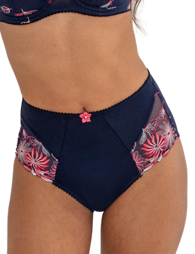 Pour Moi St Tropez High Waisted Brief Navy/Pink