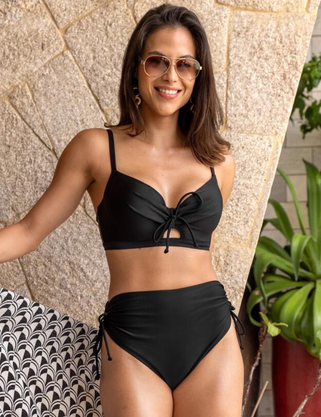 Pour Moi Maya Bay Adjustable Tummy Control Bikini Brief Black