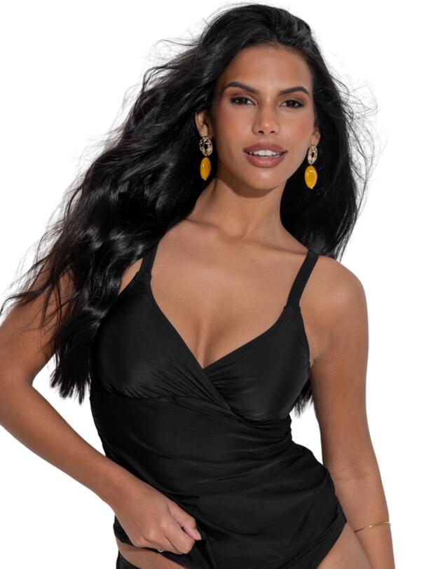 Pour Moi Maya Bay Underwired Tankini Top Black