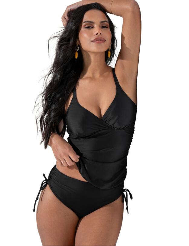 Pour Moi Maya Bay Underwired Tankini Top Black