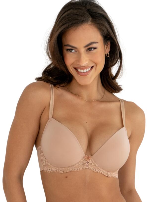 Pour Moi Fleur Padded Push-Up T-Shirt Bra Almond