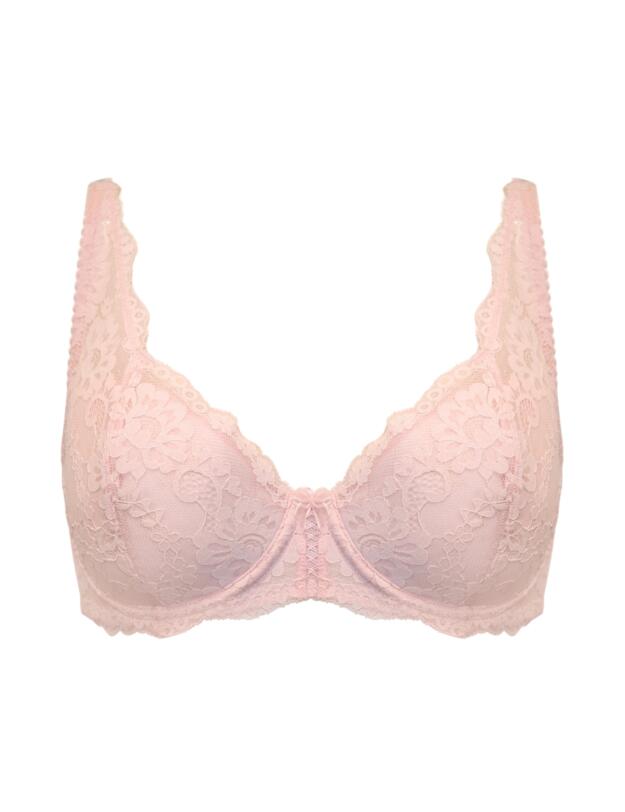 Pour Moi Fleur Lightly Padded High Apex Underwired Bra Soft Pink