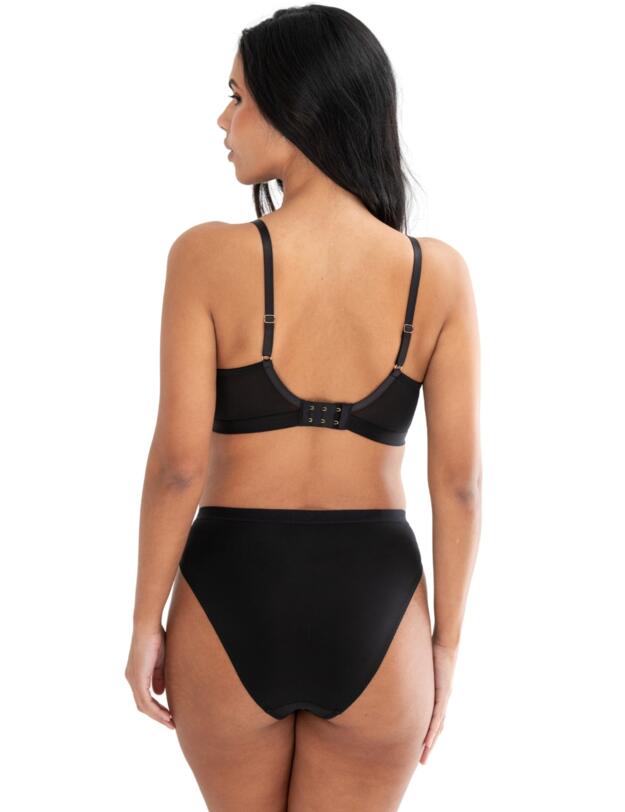Pour Moi Geo Sculpt Fuller Bust Wireless Bralette Black