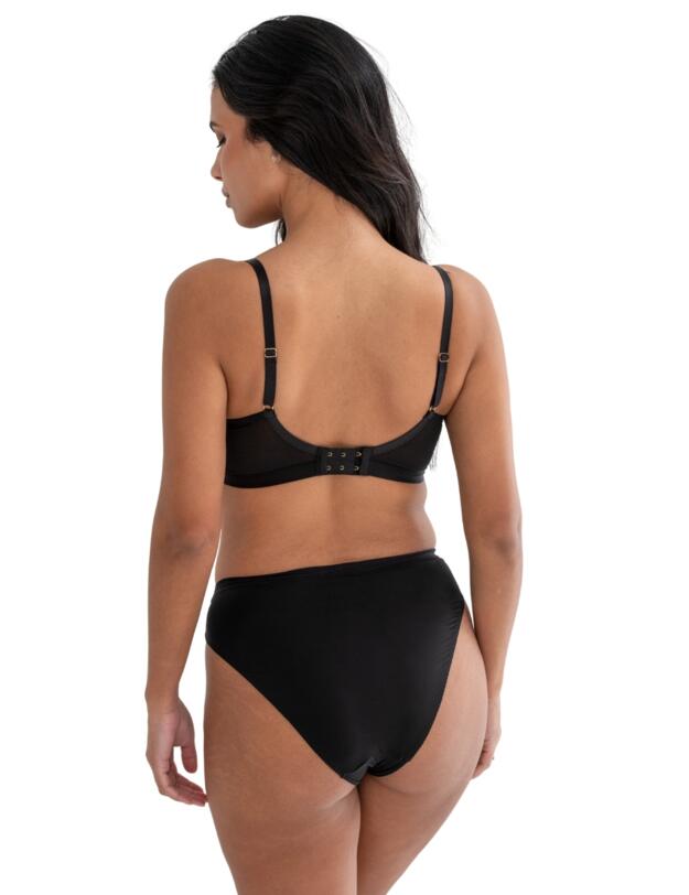 Pour Moi Geo Sculpt High Leg Brief Black