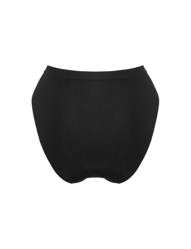 Pour Moi Geo Sculpt High Leg Brief Black