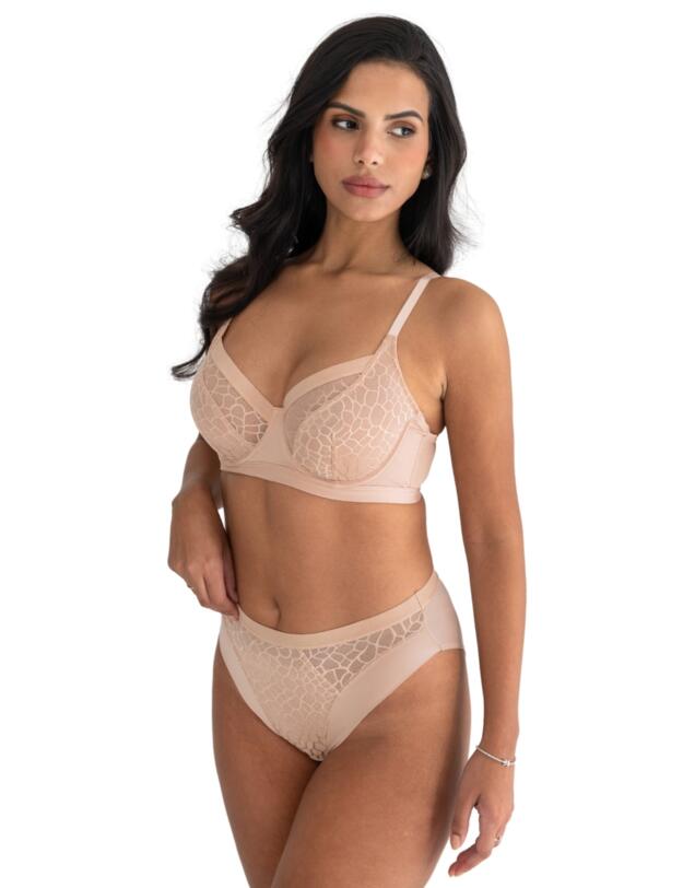 Pour Moi Geo Sculpt Underwired Bra Toffee
