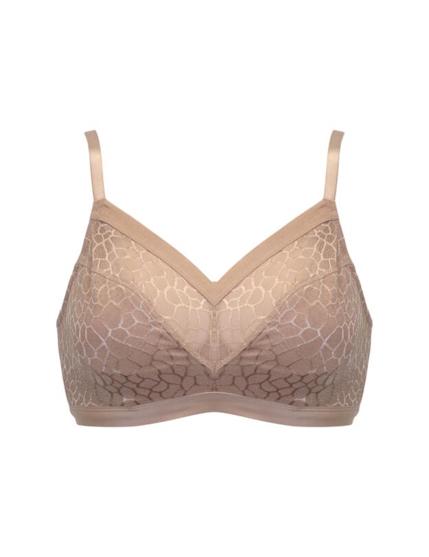 Pour Moi Geo Sculpt Fuller Bust Wireless Bralette Toffee