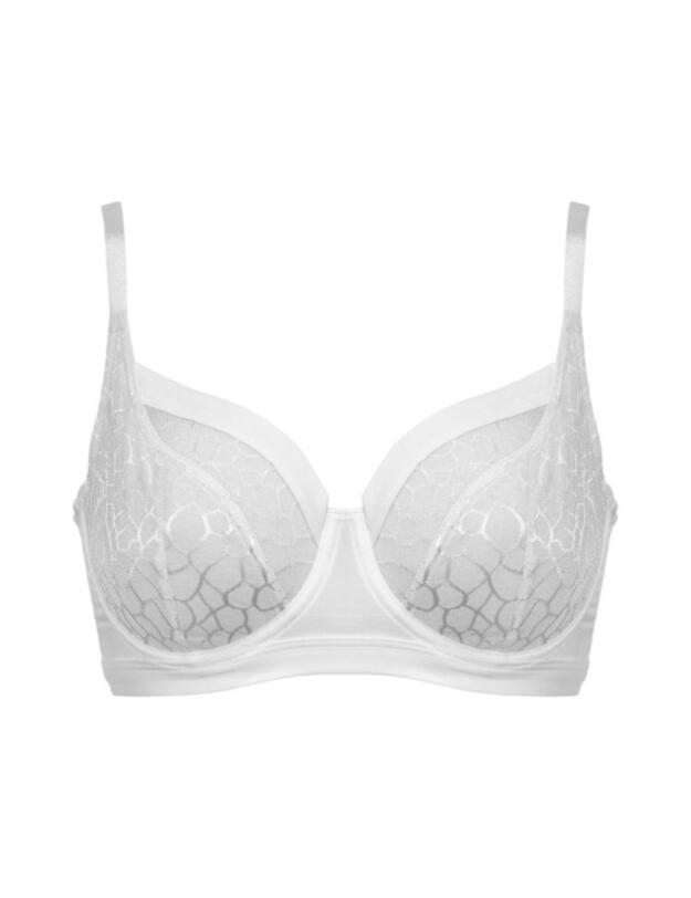 Pour Moi Geo Sculpt Underwired Bra White