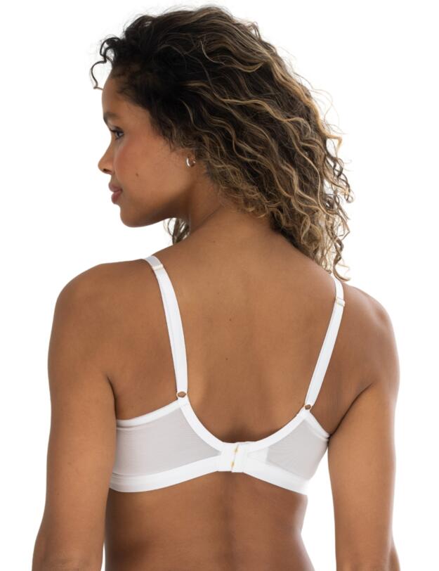 Pour Moi Geo Sculpt Fuller Bust Wireless Bralette White