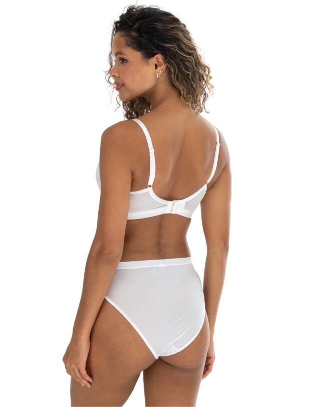 Pour Moi Geo Sculpt High Leg Brief White