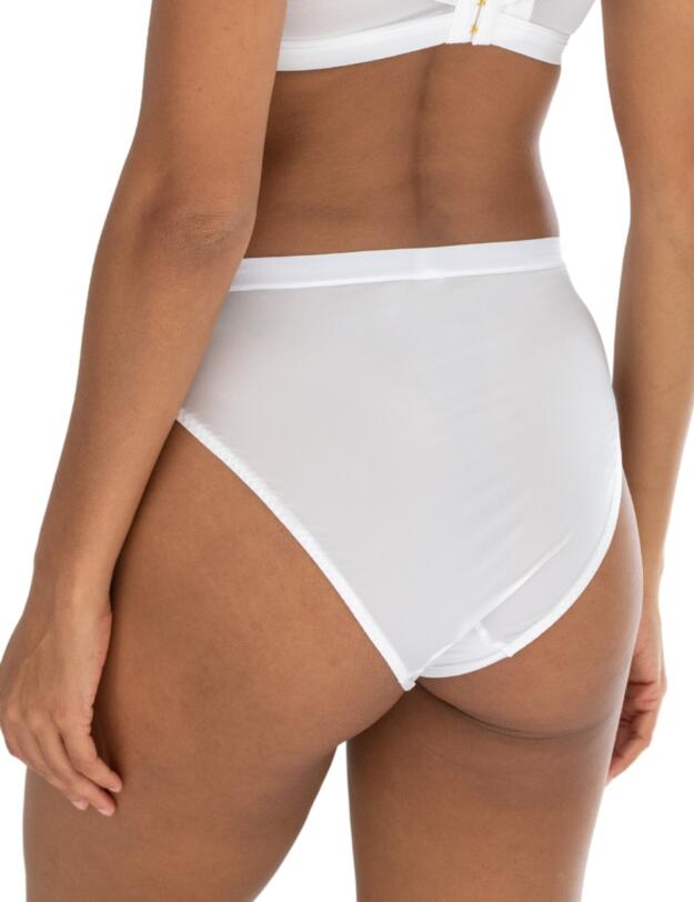Pour Moi Geo Sculpt High Leg Brief White