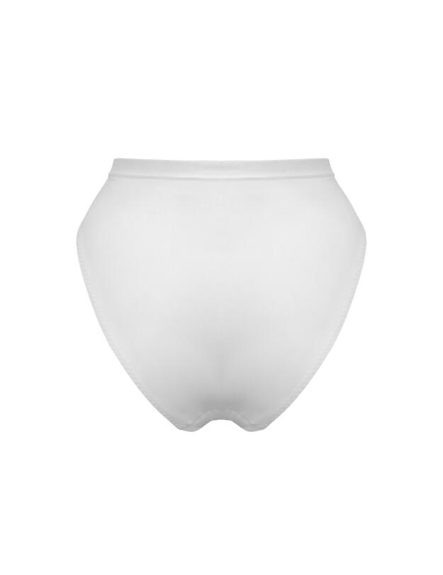 Pour Moi Geo Sculpt High Leg Brief White
