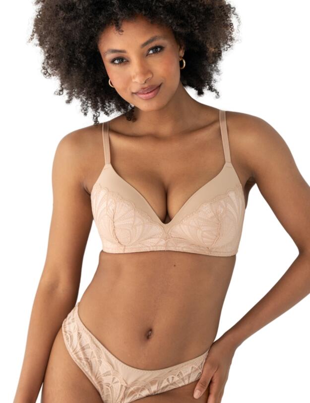 Pour Moi New Romance Padded Wireless T-Shirt Bra Almond