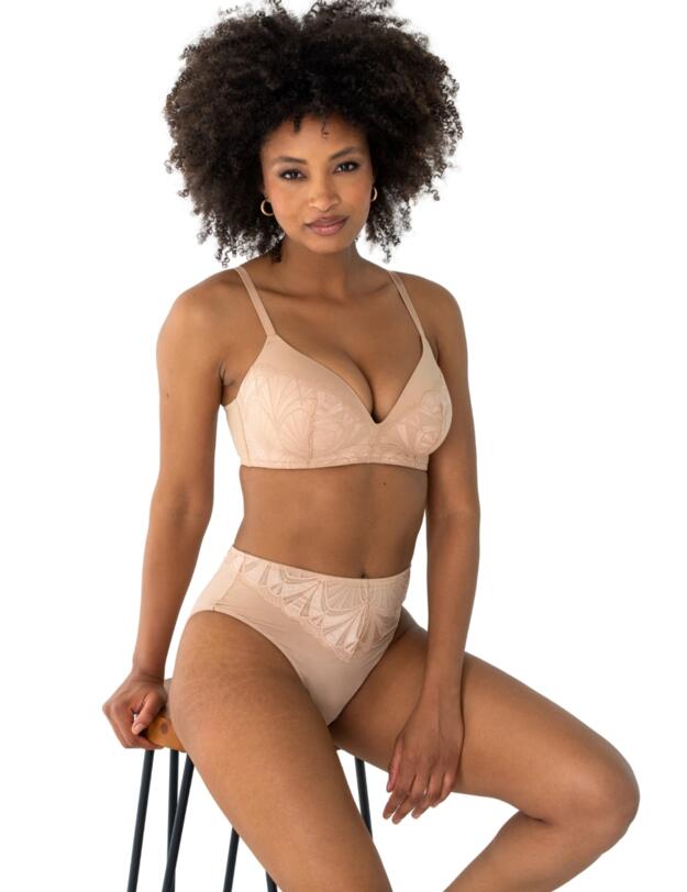 Pour Moi New Romance Padded Wireless T-Shirt Bra Almond