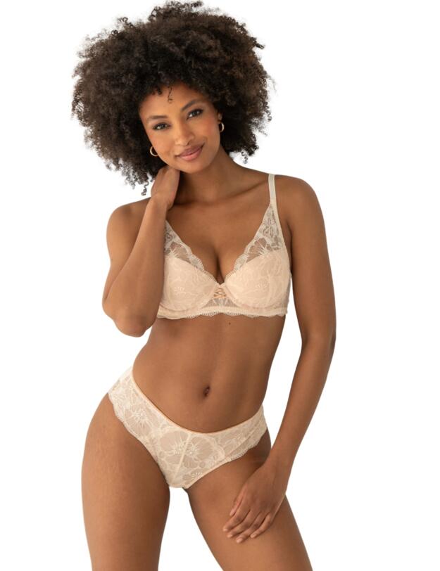Pour Moi Atelier Lace Brazilian Brief Ivory/Champagne