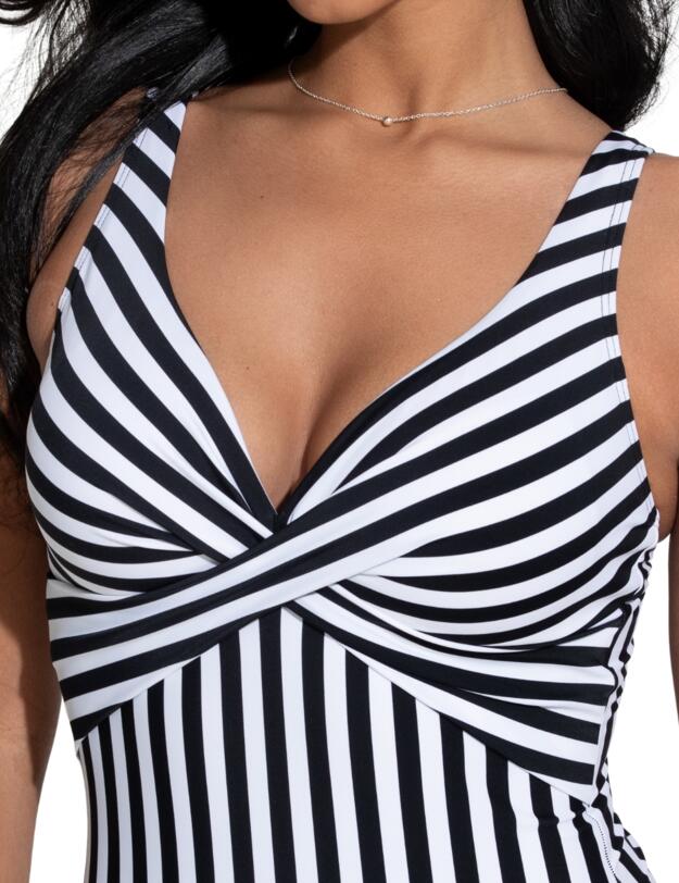 Pour Moi Indonesia Twist Front Ruched Tummy Control Swimsuit Mono