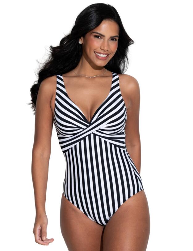 Pour Moi Indonesia Twist Front Ruched Tummy Control Swimsuit Mono