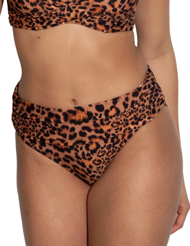 Pour Moi Free Spirit Fold Over Bikini Brief Leopard
