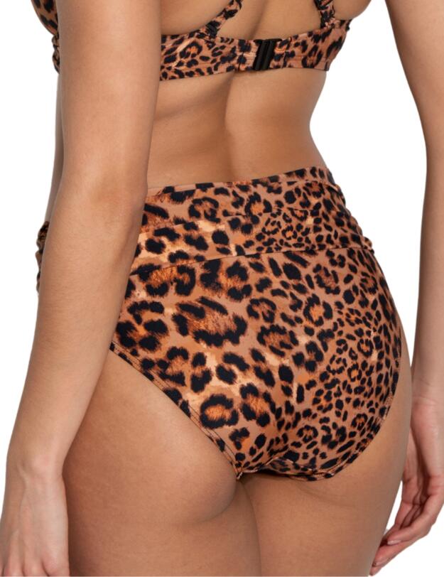 Pour Moi Free Spirit Fold Over Bikini Brief Leopard
