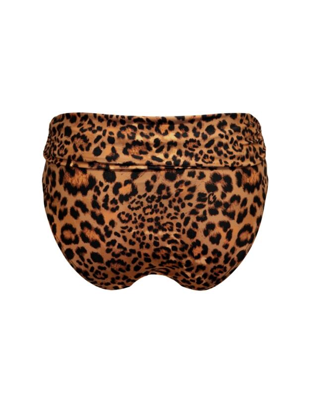Pour Moi Free Spirit Fold Over Bikini Brief Leopard