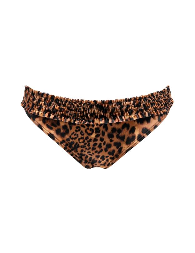 Pour Moi Free Spirit Frill Waist Bikini Brief Leopard