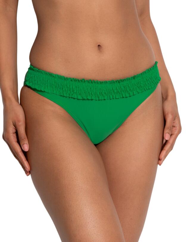 Pour Moi Free Spirit Frill Waist Bikini Brief Green