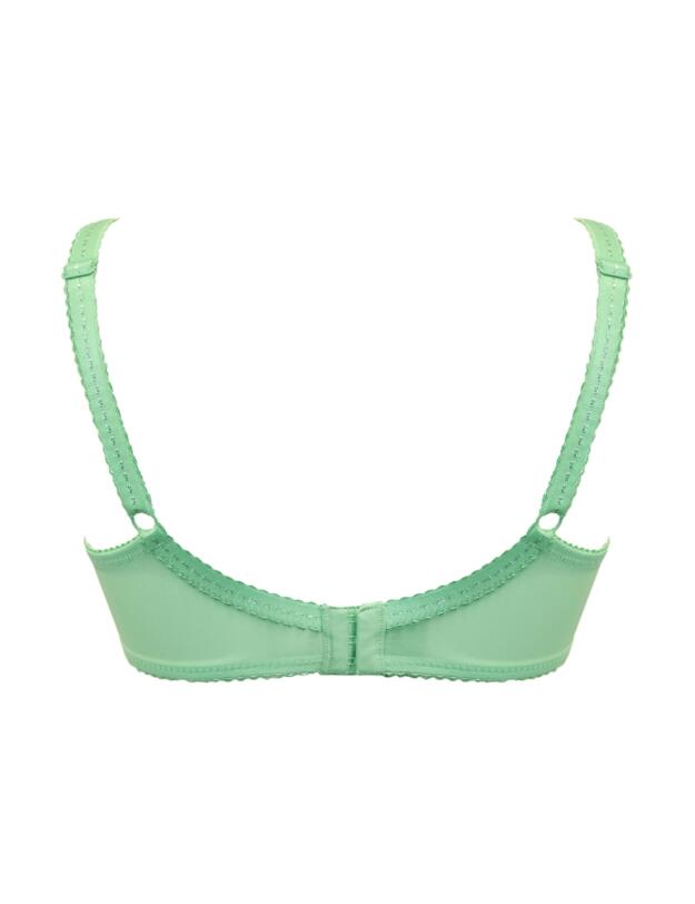 Pour Moi Sofia Lace Embroidered Side Support Bra Pistachio/Blue 