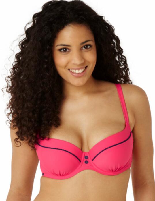 CW0192 Cleo Lucille Balcony Bikini Top Coral - CW0192 Balcony Top