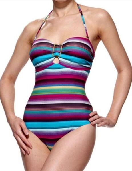 723810 Lepel Isla Swimsuit - 723810 Grape Multi Stripe 