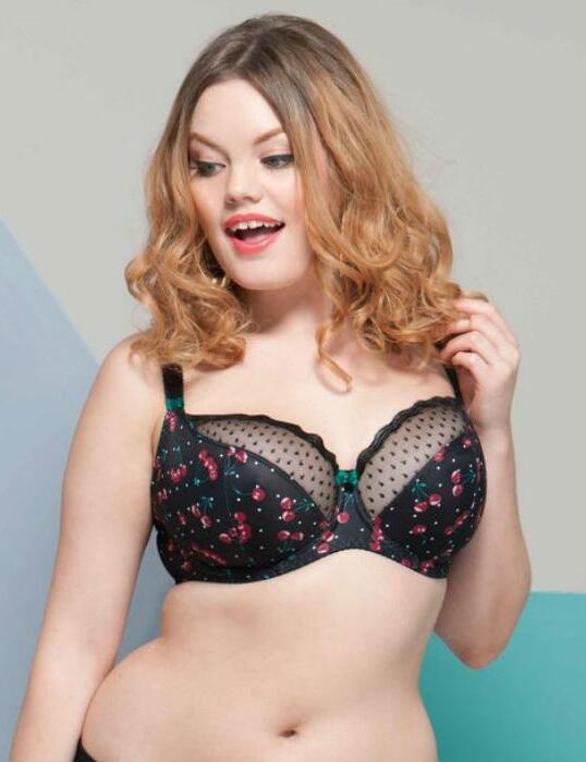 CK4201 Curvy Kate Cherie Balcony Bra Cherry Print - CK4201 Balcony Bra