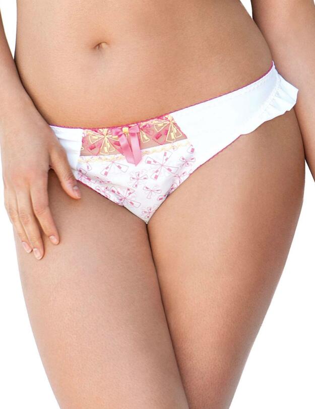 3302 Curvy Kate Firecracker Thong - 3302 White Print