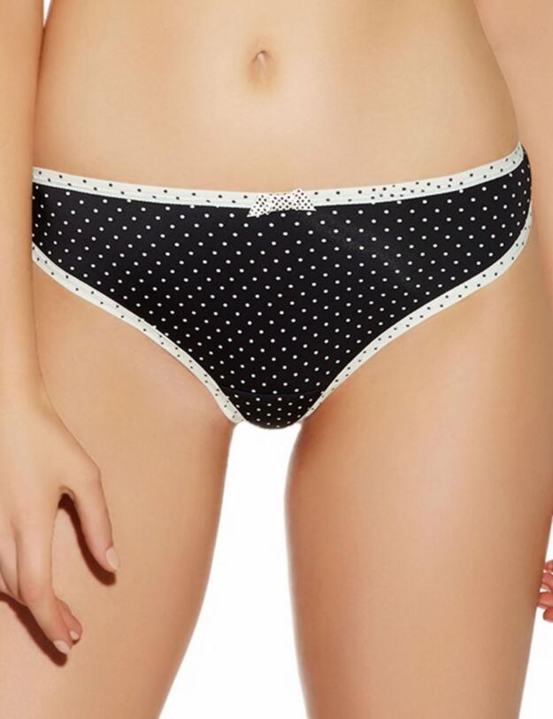 1557 Freya Deco Spotlight Thong   - 1557 Black