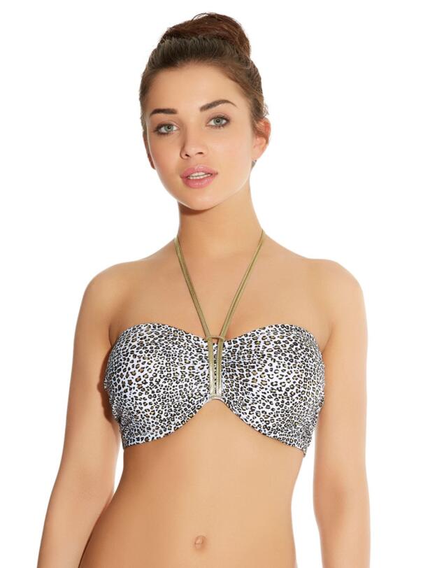 3800 Freya Pure Shores Padded Bandeau Bikini Top White Sands - 3800 White Sands