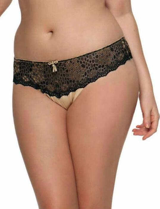 SG2802 Curvy Kate Temptress Thong Champagne/Black - SG2802 Champagne/Black