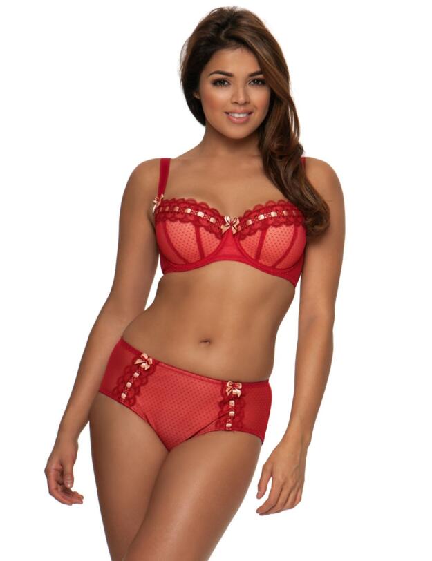 2001 Curvy Kate Tease Balcony Bra - SG2001 Cranberry/Champagne
