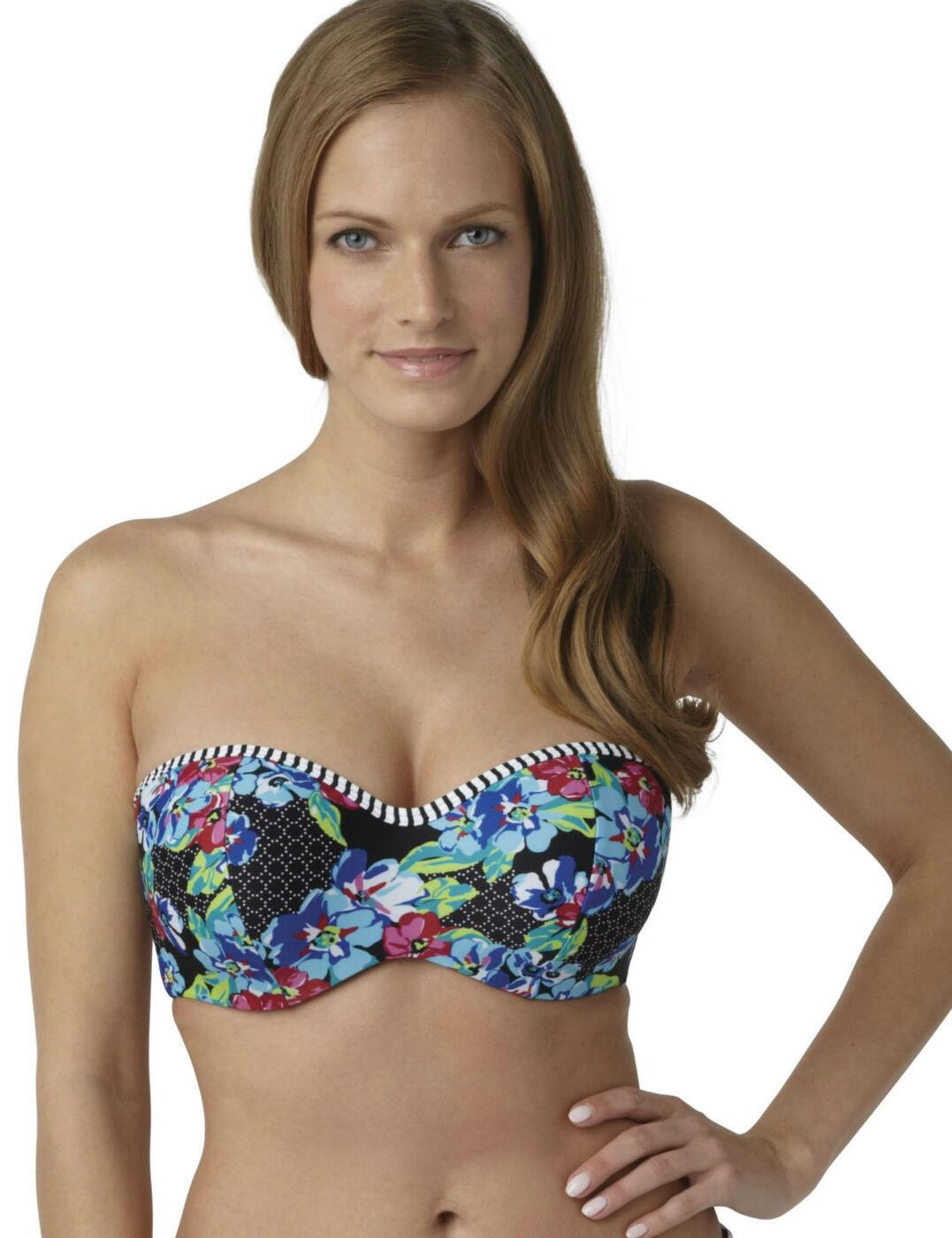 SW0873 Panache Elle Bandeau Bikini Top Floral Print - SW0873 Floral Print