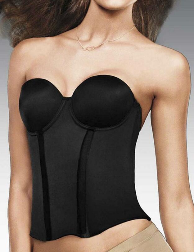 2326 Maidenform Flexees Low Back Bustier - 2326 Black