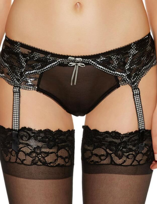1859 Freya Vixen Suspender Belt Black - 1859 Suspender