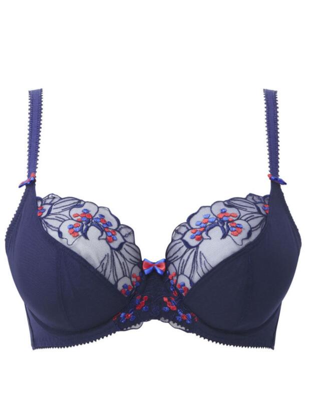 1512040 Charnos Lilly Rose Balcony Bra Navy - 1512040 Bra