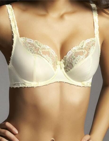 0102 Fauve Lingerie Carlotta Plunge Balcony Bra - 0102 Cream