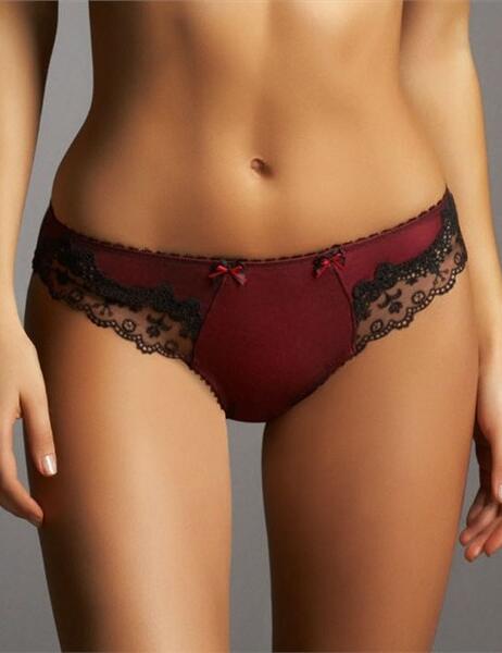 0117 Fauve Lingerie Celine Thong FREE UK POST - 0117 Crimson