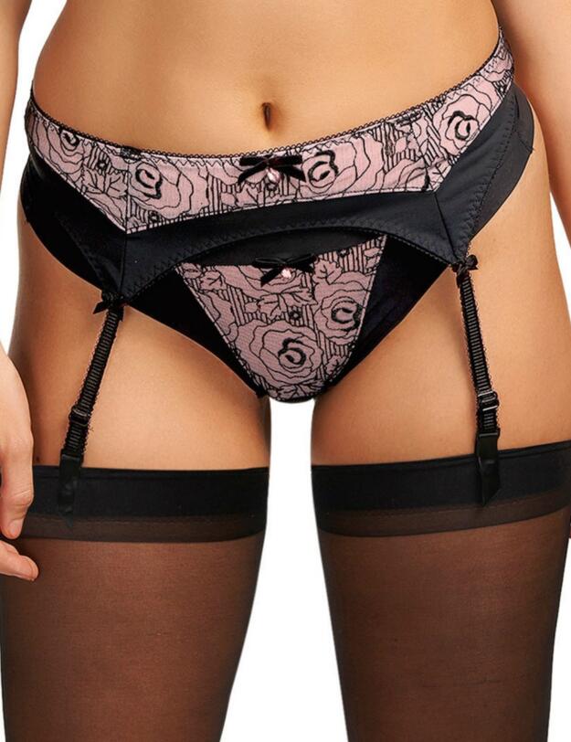1779 Freya Deco Darling Suspender - 1779 Noir