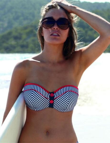 SW0560 Panache Lucille Bandeau Top Blue Save 30% - SW0560 Bandeau Top