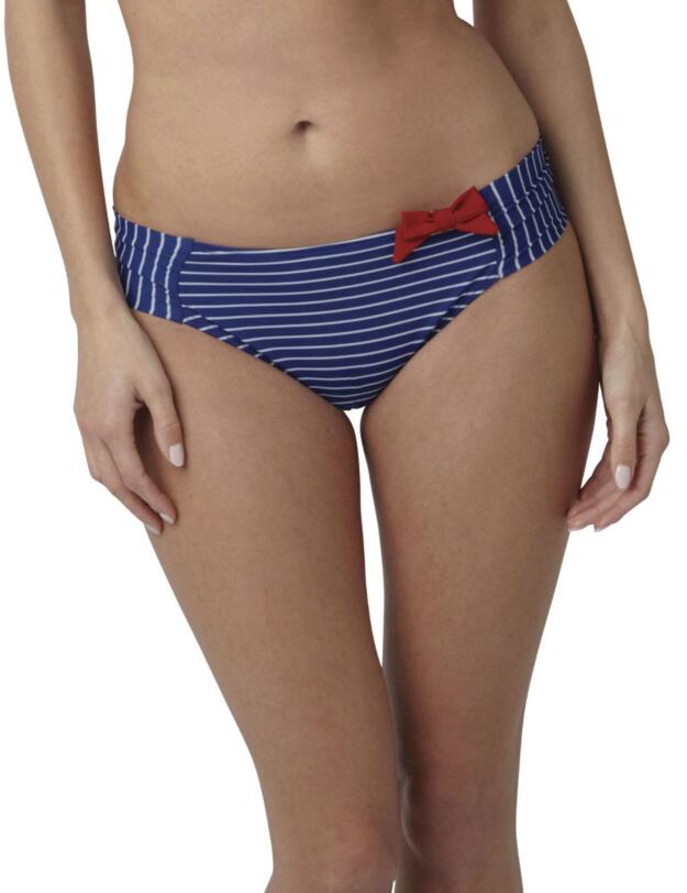 SW0929 Panache Britt Gather Bikini Brief Cobalt/White - SW0829 Cobalt White