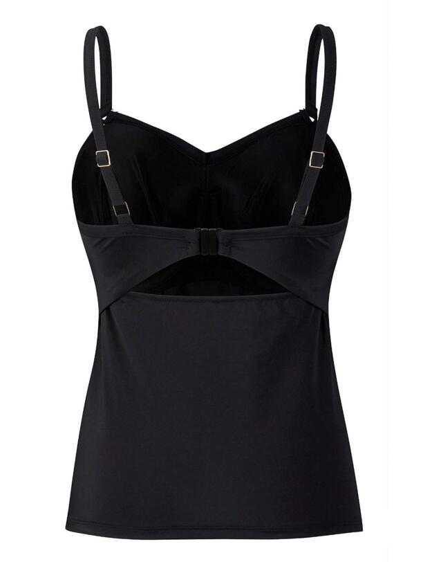 SW0761 Panache Isobel Underwired Tankini Top Black - SW0761 Tankini Top
