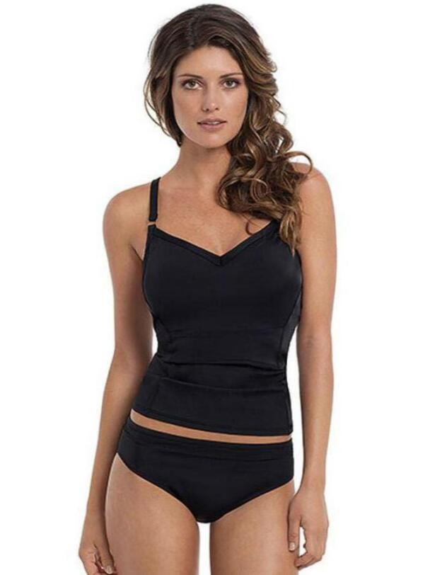 SW0761 Panache Isobel Underwired Tankini Top Black - SW0761 Tankini Top