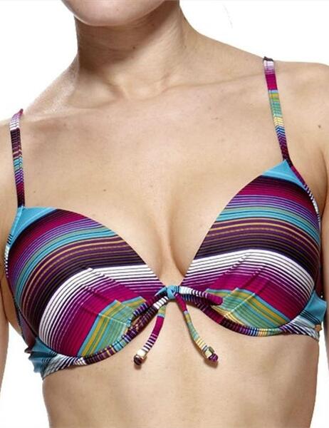 72360 Lepel Isla Padded Bikini Top SAVE 70% - 723600 Grape Multi Stripe 